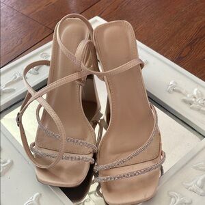 Charlotte Russe Nude Strappy Heels